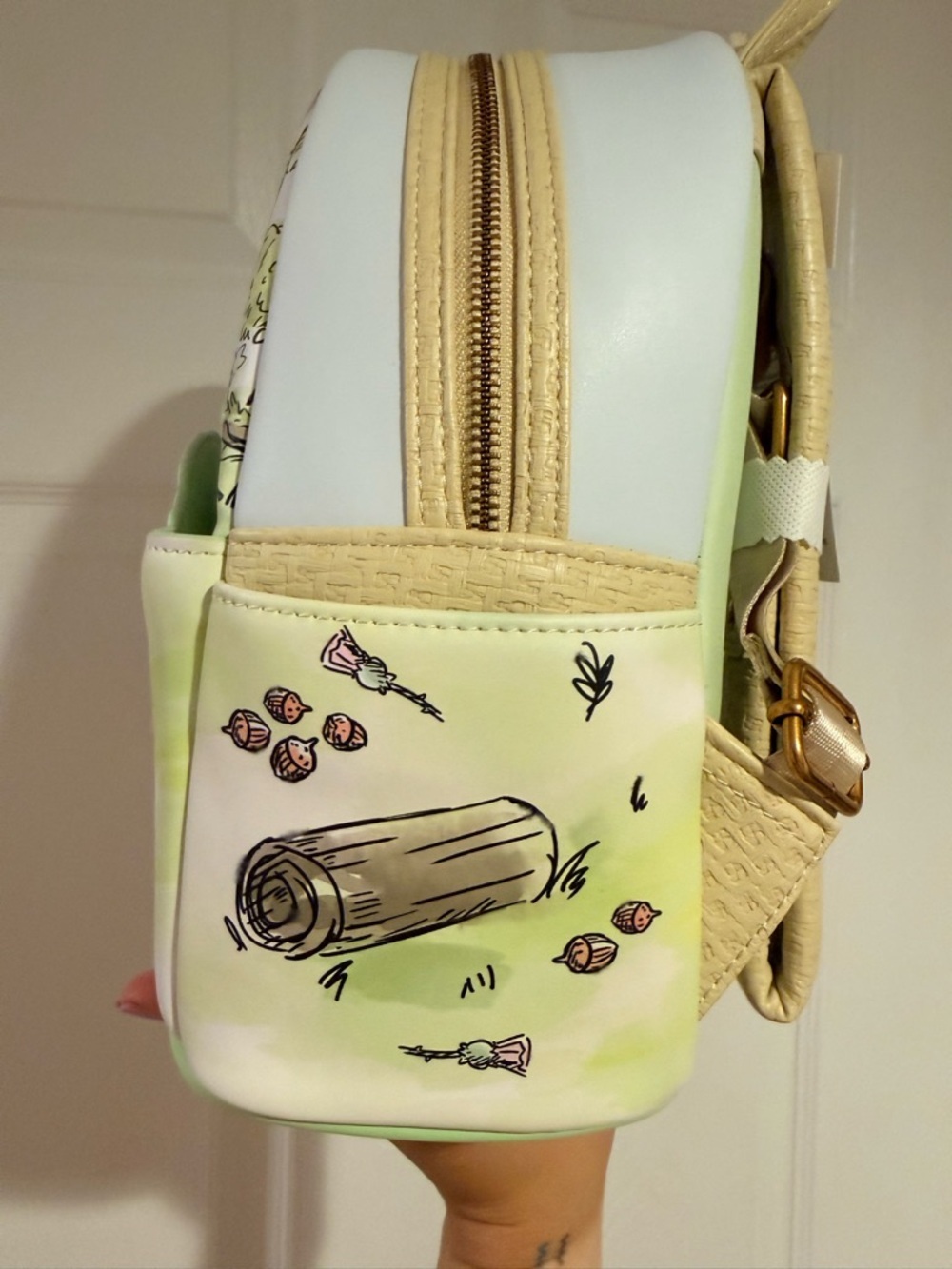 Loungefly Disney Parks Winnie the Pooh Pastel Green & Cream Mini Backpack - Picture 3 of 6